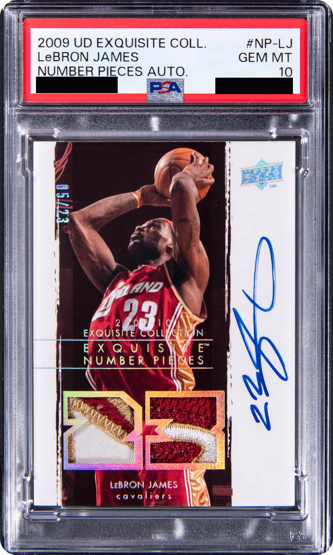 LeBron James 2009 UD Exquisite Collection Number Pieces Auto